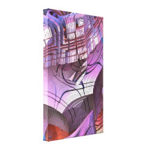 Fractal 3-d abstract canvas print  Turning Tower