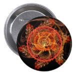 Fractal - Abstract - Mardi gras molecule Button