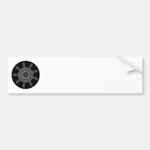 Fractal art in Black and Grey. Bumper Sticker
