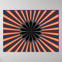 Fractal Copper Poster