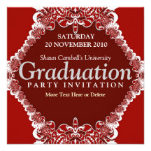 Fractal Curtain Graduation Invitation