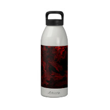 Fractal Flame: Red Coral Water Bottles