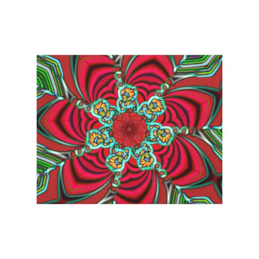 Fractal flower canvas print