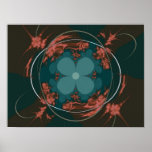 Fractal flower poster