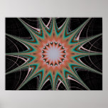 Fractal flower poster