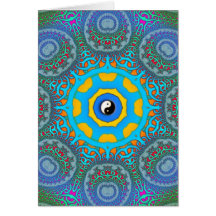 fractal knotwork yinyang  greeting cards