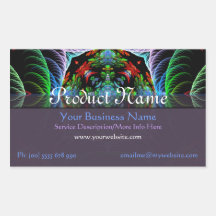 Fractal Mandala Arts Product Label Sticker