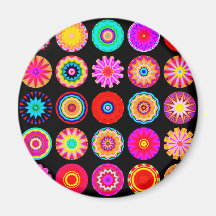 Fractal Mandalas Fridge Magnets
