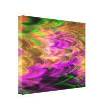 Fractal Marble 4-3 Wrapped Canvas Canvas Print