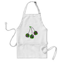Fractal Maze: Yellow Green Magenta Cherries Aprons