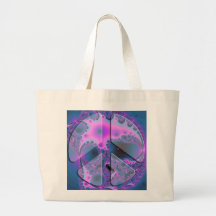 fractal peace tote bag