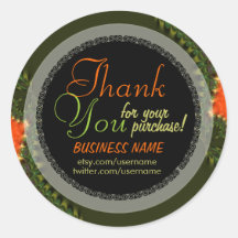 Fractal Planet Business Thank You Sticker