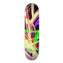 Fractal - Pussy Willows Skate Deck