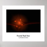 Fractal Red Star Posters