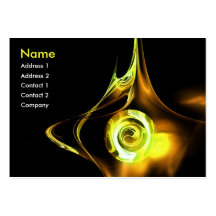 FRACTAL ROSE 1 bright yellow brown black Business Cards
