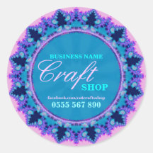 Fractal Snowflake Crafts Product Label Sticker