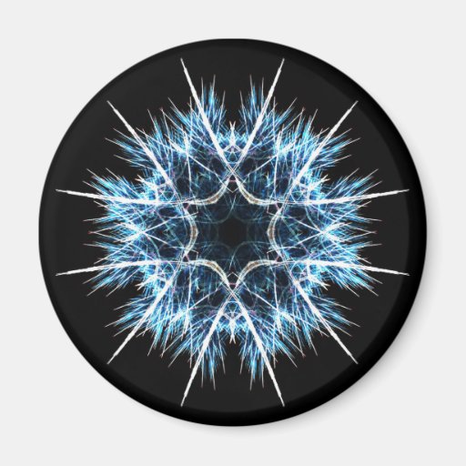 Fractal snowflake magnet
