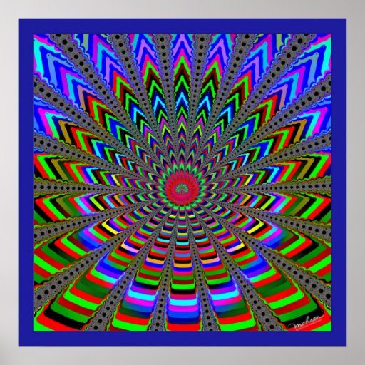 Fractal Water Lily Poster