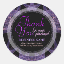 Fractal Web Business Thank You Sticker