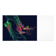 Fractal - Winged Dragon Custom Photo Card