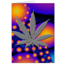 Fractas with embosed leaf greeting card