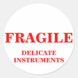 FRAGILE DELICATE INSTRUMENTS shipping label Stickers