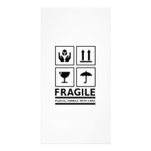 Fragile Handle with Care Customized Photo Card