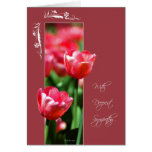 Framed Flower Tulips-Deepest Sympathy Greeting Cards