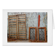 Frames Against Wall Greeting Cards