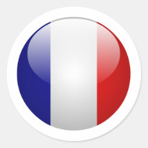 France Flag Round Sticker
