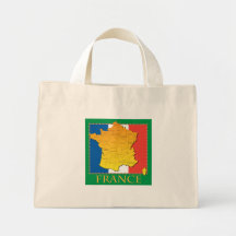 France Map Tote Bag