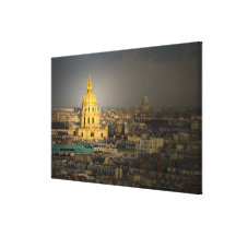 France, Paris. Les Invalides seen from the Canvas Print