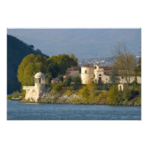 France, Rhone River, town near Vienne Art Photo