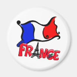 France with Flag Products Refrigerator Magnet