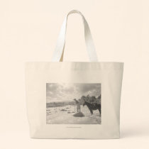 Frances Phelps Belden fly fishing in the river bags