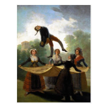 Francisco Goya, Kuka The Straw Manikin 1791-92 Oil Postcard