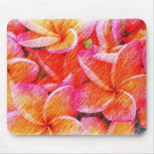 Frangipani drawing mousemats