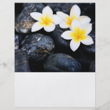 Frangipani flowers personalized flyer