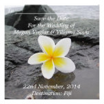 Frangipani Wedding Save the Date announcements