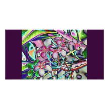 Frangipanicolouredfoil Photo Card Template
