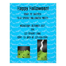 Frankenstein girl Halloween invitation