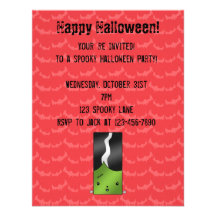 Frankenstein girl Halloween invitation