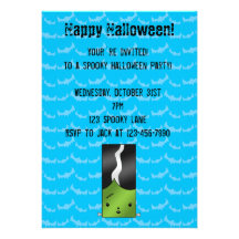 Frankenstein girl Halloween invitation