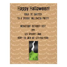 Frankenstein girl Halloween invitation