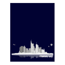 Frankfurt City Skyline Postkarte