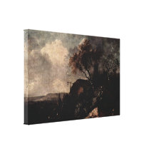 Franz Edmund Weirotter - Cottage by the river Gallery Wrap Canvas