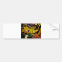 Franz Mark - Yellow Cow 1911 Canvas Spot Milk Cows Bumper Sticker