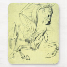 Franz von Stuck - Horse study Mousepads