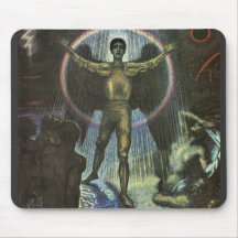Franz von Stuck - The angel of the Court Mouse Pads