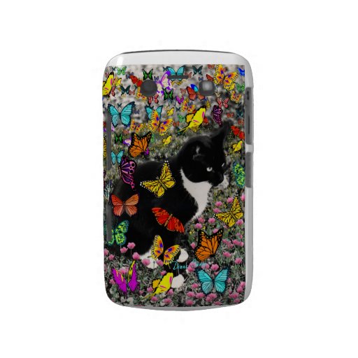 Freckles in Butterflies - Tux Kitty Cat Blackberry Bold Case